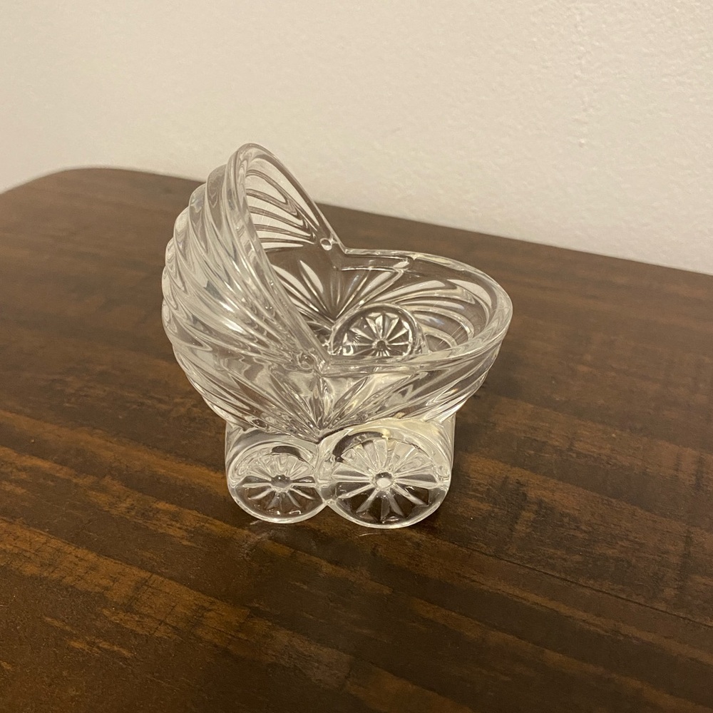 Glass Baby Carriage - vintage decor